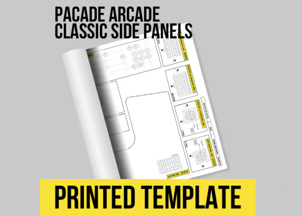 Pacade Bartop Arcade Printed Template with Retro Side Panels