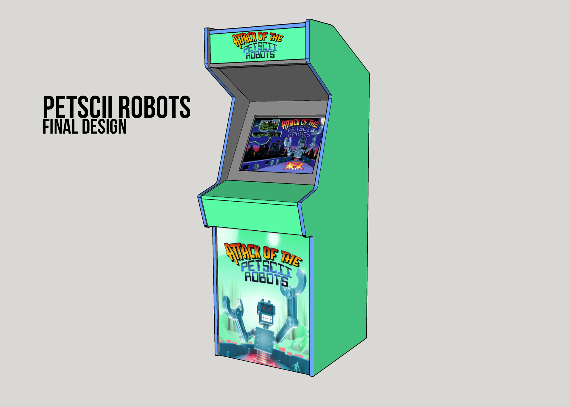 PETSCII Robots final design in SketchUp