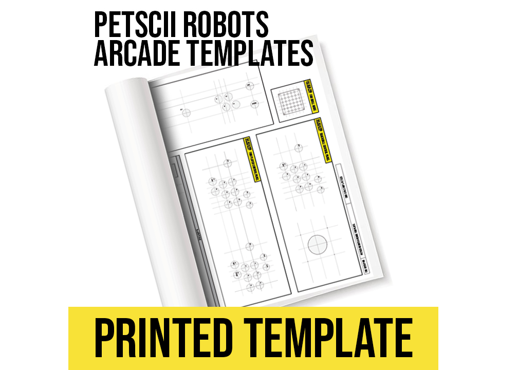 PETSCII Robots Arcade Printed Templates
