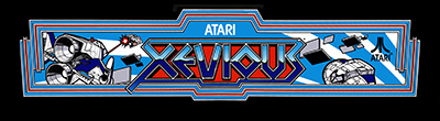 Xevious arcade marquee PSD download