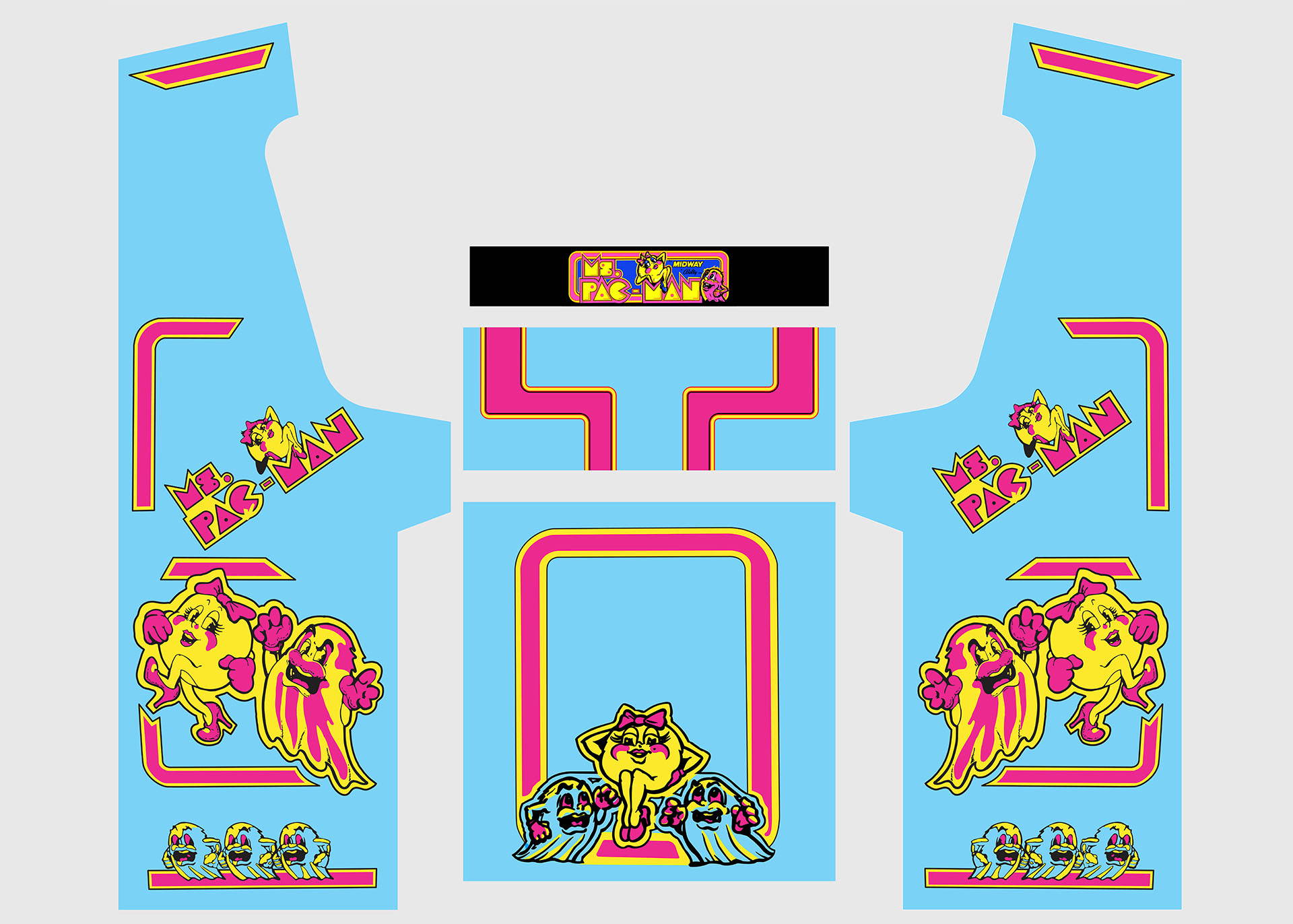 Ms. Pac-Man Full-Size Arcade Skins Classic