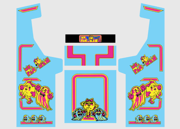 Ms. Pac-Man Full-Size Arcade Skins Rounded