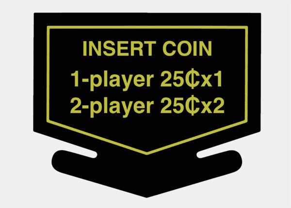 Nintendo Arcade Cabinet Insert Coin Label