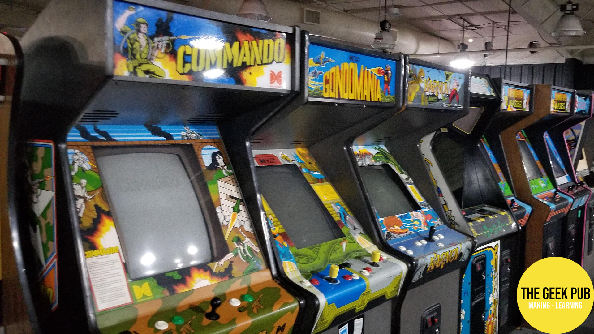 Row of arcade Machines