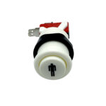1UP White American Arcade Button 30mm