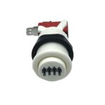 4UP White American Arcade Button 30mm