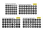 Arcade Button Labels Black on Clear Sheets