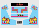 MsPacMan Bartop Arcade Cabinet Skin Rounded Side Panels