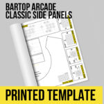 Bartop Arcade Cabinet Printed Templates for Classic Side Panels