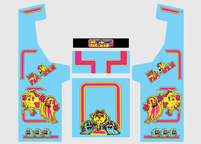 Ms. Pac-Man Full-Size Arcade Skins Rounded