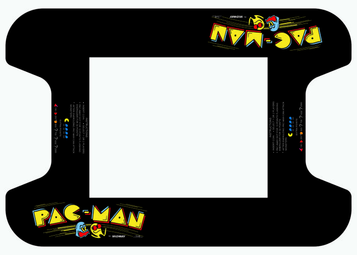 Pac-Man Cocktail Table Arcade Underlayment Reproduction