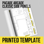 Pacade Bartop Arcade Printed Template with Retro Side Panels