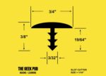3/4" T-Molding Dimensions
